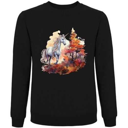Sweatshirt schwarz einhorn - sweatshirt,