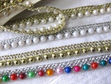 Borte mit Perlen, weiß +