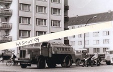 Minol-Foto Oldtimer DDR VEB IFA LKW H 6 Tankwagen Straßenszene Karl-Marx-Stadt