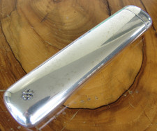 SILLEMS SILVER PLATE DOPPEL ZIGARREN ETUI, 17,5 x 4 cm