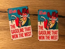 2x Vintage Gasoline Aufkleber