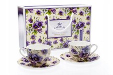 2 Porzellan Tassen Set Blumen