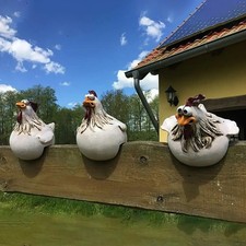 Lustige hühner gartenfigur - lustige,