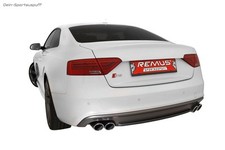 Remus Duplex Sportauspuff Audi S5 Typ 8T je 2x84mm rund eingerollt abgeschrägt