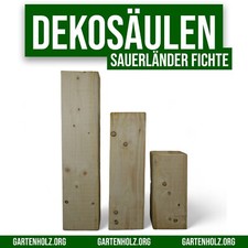 Dekosäule ficht holz säule - dekosäule,
