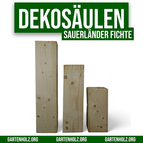 Dekosäule ficht holz säule - dekosäule,