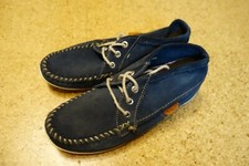 Dave Mayer Schuhe Sneakers Bootschuhe Gr. 37 echtes Leder maritim blau wildleder