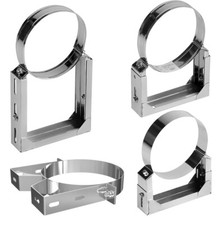 Edelstahlschornstein Wandhalter verstellbar Wandabstand Kamin Befestigung WHT