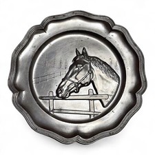 Zinnteller Pferd gepunzt