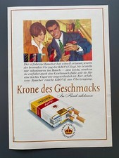 Krone des Geschmacks Cigarette Simon Arzt 1966 Vintage Ad Werbung Reklame V7