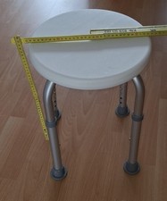 Duschhocker rund Badehocker Duschsitz Badhocker Wannenhocker bis 50 cm Sitzhöhe
