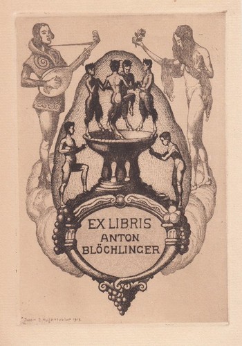 Exlibris bookplate radierung - exlibris,