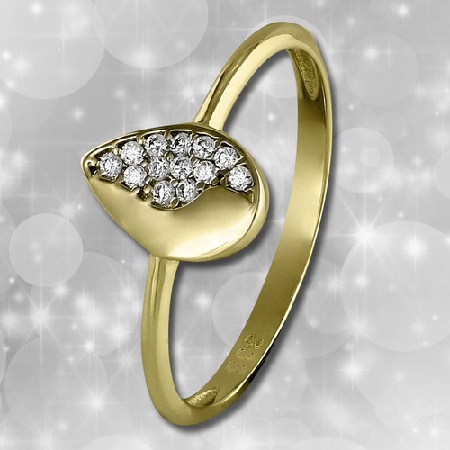 Damen ring blatt - ring, 58