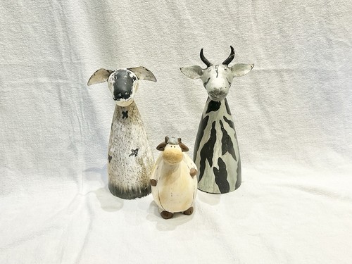 3er set figuren dekoration kuh - set,