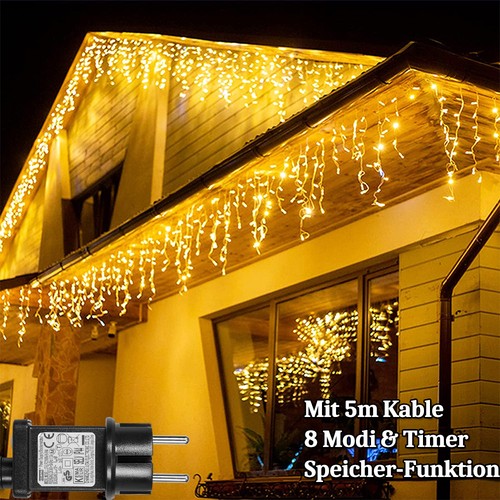 Led lichterkette eisregen - led,