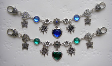 Oktoberfest Edle Charivari Kette Dirndlschmuck Blau oder Grün Wasen