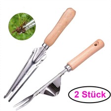 2 Stück 5In1 Hand-Edelstahl-Unkrautstecher Weeder Jäten Werkzeug Gartenschaufel