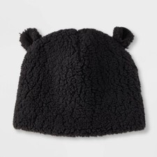 Kids Teddy Fleece Beanie - Cat
