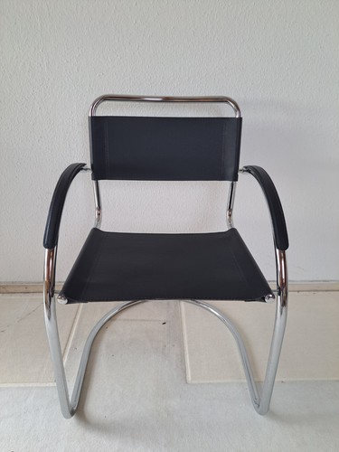 Mid century leder sessel - mid-century,