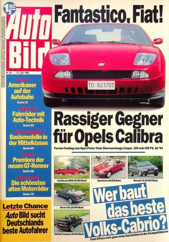 Auto bild 1993 opel - 1), 24/1993