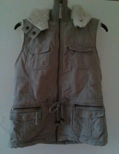 Graue damen weste mit - graue,