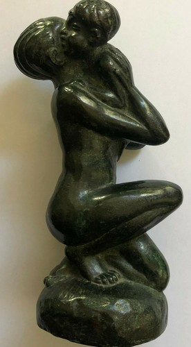 Bronzierte zinnfigur mutter - zinnfigur,