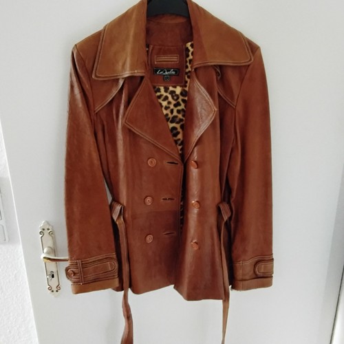 Mango damen lederjacke - damen, braun