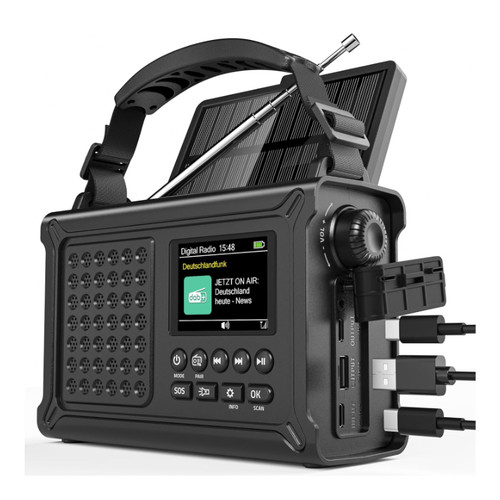 Dab solar radio - radio, 12000mah