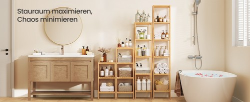 Songmics bambusregal mit - bambusregal,
