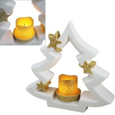 Keramik tannenbaum mit led - keramik,