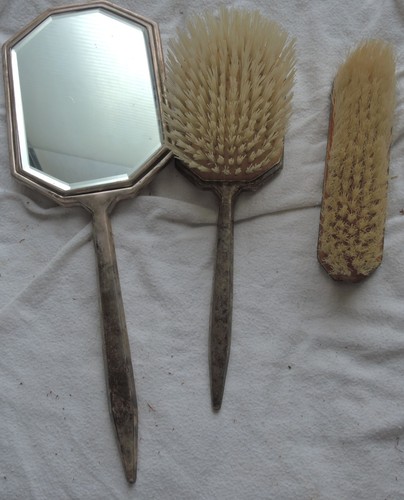 Antikes 925 silber bürstenset - antikes,