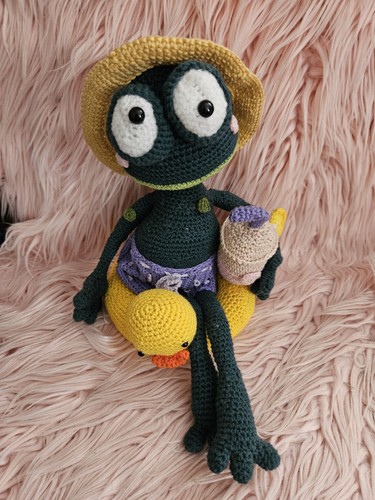 Lustiger frosch mit biegsamen - mit,
