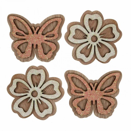 Streudeko holz blumen - streudeko,