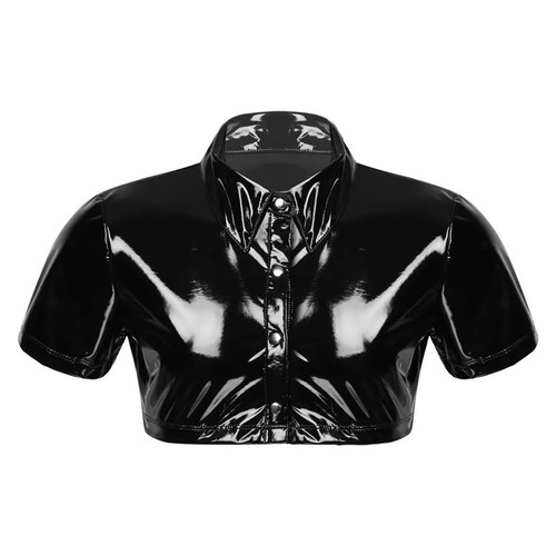Herren kunstleder wetlook - kunstleder,