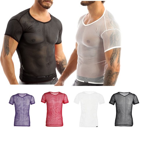 Herren oberteile netz weste - netz,