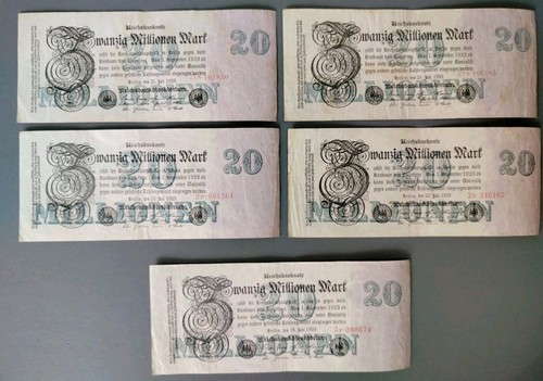 Reichsbanknote millionen - 5x, 20