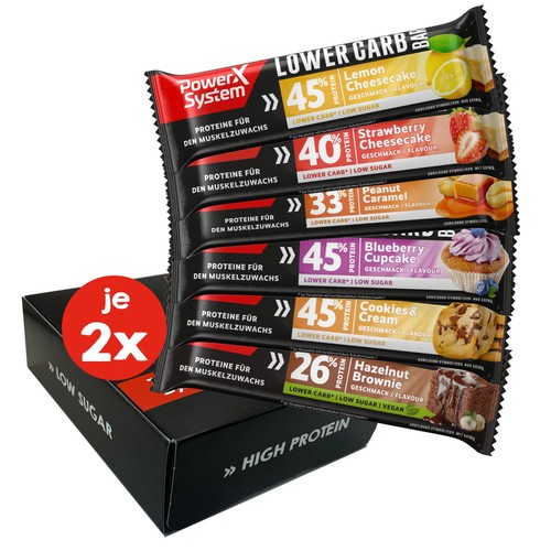 Protein riegel mix - lower, carb