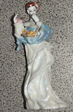 2x Porzellanfiguren Dame Frau Stipo Dorohoi Rumänien ca. 28cm Dekorfigur Sammler