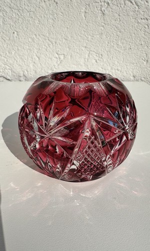 Kristallvase kugelvase rot - kristallvase,