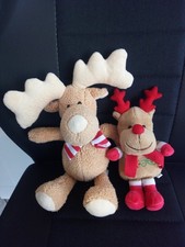 2 Rentiere Weihnachten ca. 30 + 21 cm, Kuscheltier, Stofftier von Kinder+Windel