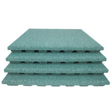 4x Fallschutzplatten 50x50x4 cm Grün Gummiplatten Spielplatzmatten