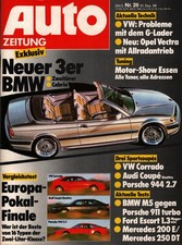 Zeitschrift Auto Zeitung #26 von 1988 Corrado Audi Coupe Porsche 944 M5 911