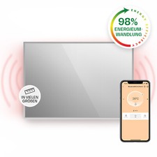 Infrarotheizung Spiegel Thermostat 750 W WiFi IP24 Panel Heizstrahler