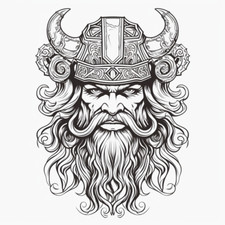 4X Autoaufkleber Sticker Wikinger Aufkleber 9X9 cm