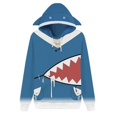 Hololive English VTuber Gawr Gura 3D Printed Hoodie Cosplay Unisex Pullover Gift