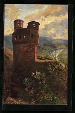 Künstler-AK Heinrich Hoffmann: Neckarsteinach, Schwalbennest 