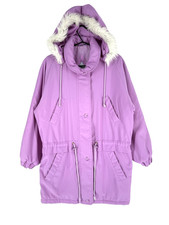 Vintage C&A Damen Kapuzen Lange Parka Jacke Mantel Größe XL