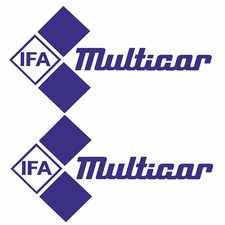 2 IFA Multikar  Aufkleber DDR Wohnwagen Camping Ossi Oldtimer Zelten 4x4 Hänge