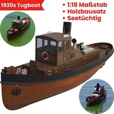 1930s Dampfschlepper Baukasten Tug Boat Holzbausatz zum selber Bauen Lasercut