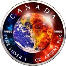 1 UNZE 999 SILBER - MAPLE LEAF